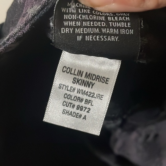 Hudson Collin Skinny Midrise Jeans Size 26 Black with Floral Pattern - Picture 8 of 8